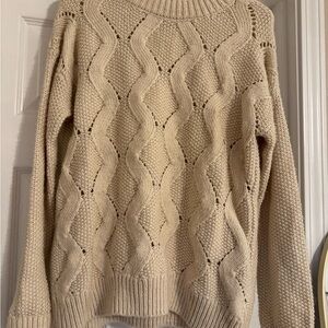 H&M Beige Cable Knit Sweater